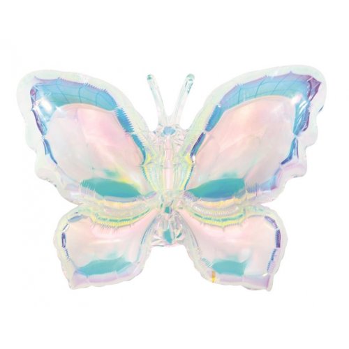 100cm Foil Shape Iridescent BUTTERFLY #211259 - Each (Pkgd.)