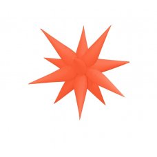 Spike Star 65cm Neon ORANGE Balloon #211263- Each