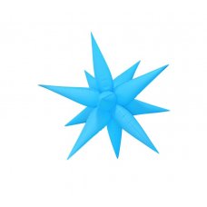 Spike Star 100cm Neon AZURE BLUE Balloon #211275- Each