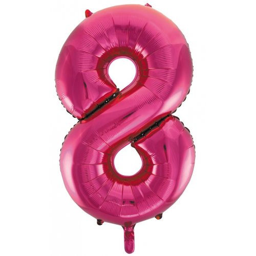 86cm Foil Number Eight MAGENTA #AP213728 - Each (Pkgd.)