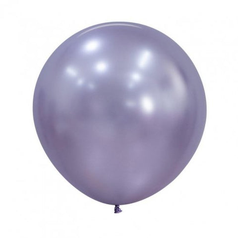 60cm Latex Round Plain SILK Light Amethyst #222814- Pack of 3