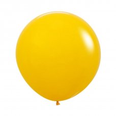 60cm Latex Round Plain Fashion HONEY YELLOW Sempertex #222829 - Pack of 3