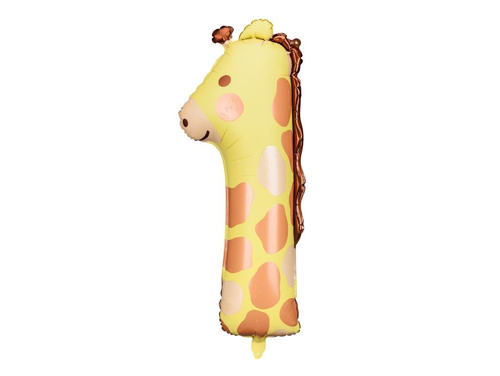 90cm Number Foil ONE Giraffe #FS261631 - Each (Pkgd.)