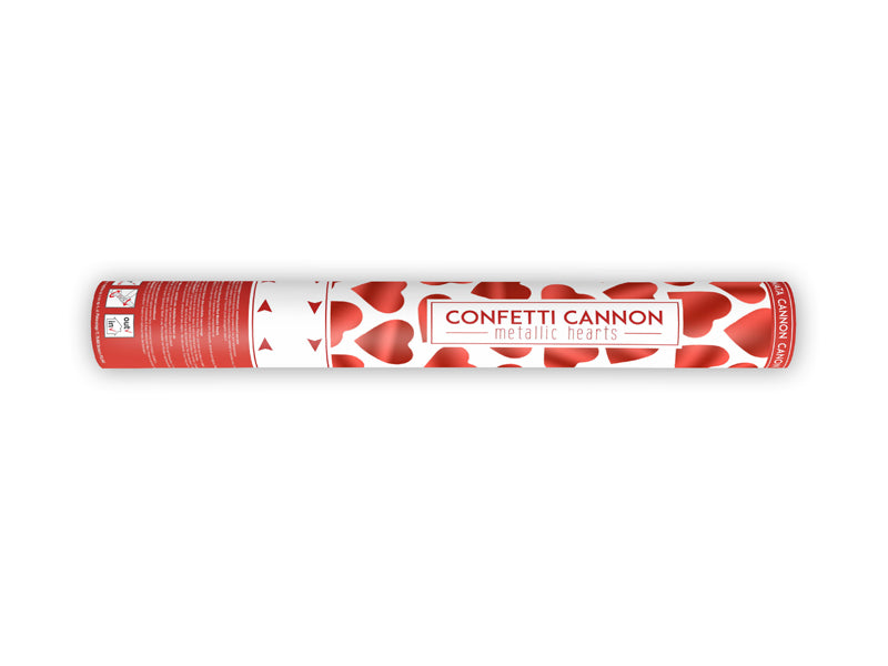 Confetti Cannon Red HEARTS 60cm #FS266300HRP Each