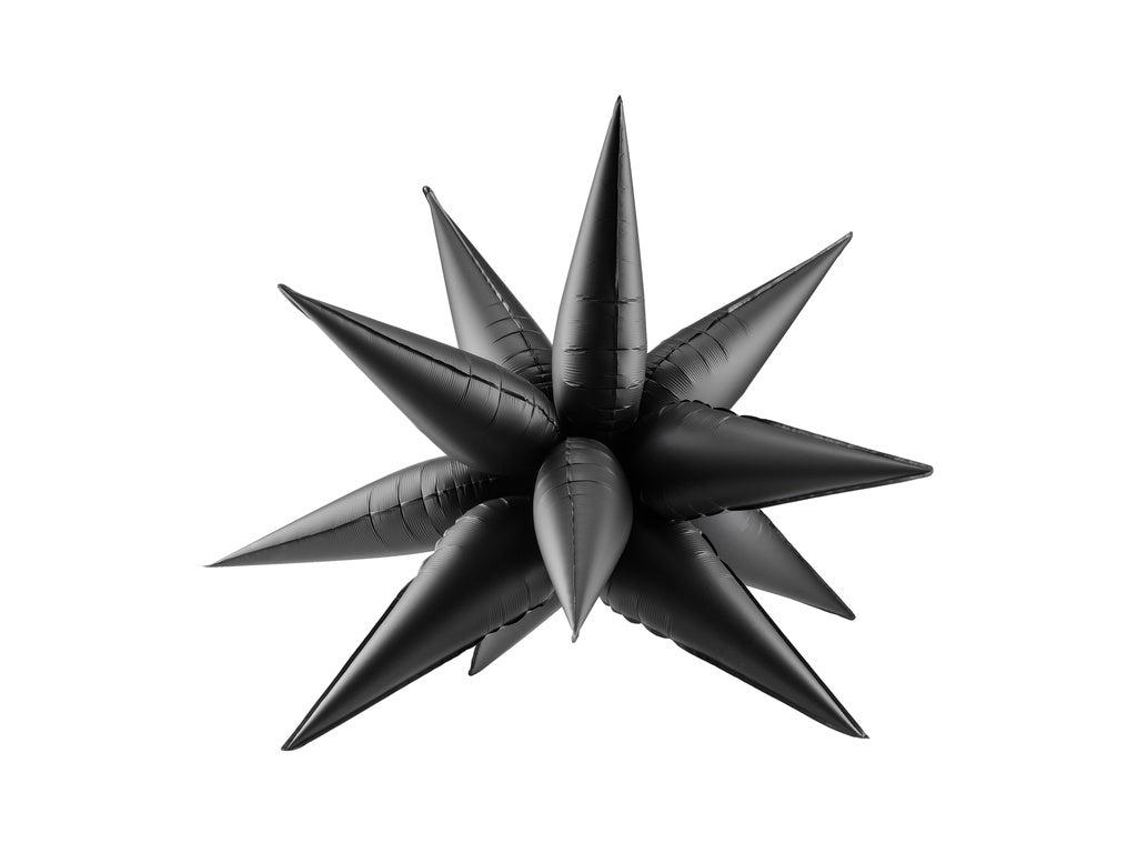 Spike Star 70cm Glossy BLACK Balloon #2668010 - each