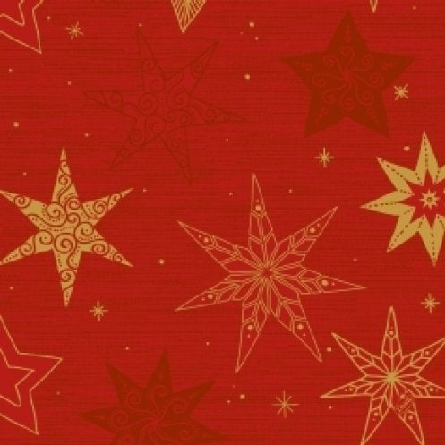 Dunisoft Napkins 4 ply CHRISTMAS Star Red & Gold pack of 40 #APDU390180