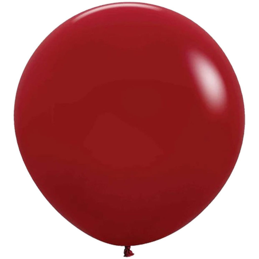 90cm Round Fashion IMPERIAL RED Plain Latex #7091016- Each