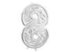 126cm Party Deco Silver Foil Number Frame for Latex Balloons Number EIGHT #FBL18