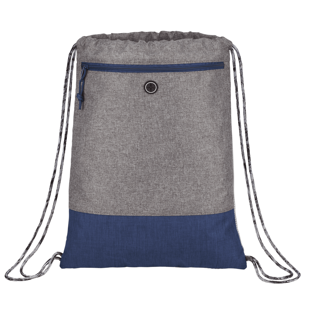 Logan Drawstring Bag #5856N Navy/Grey