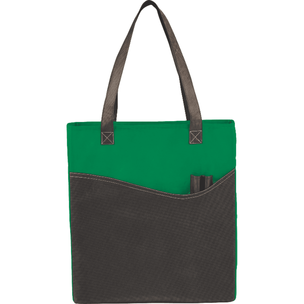 Rivers Pocket Non-Woven Convention Tote #7325 Black/Green