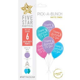 30cm Pick A Bunch BIRTHDAY To You pack of 6 #750050