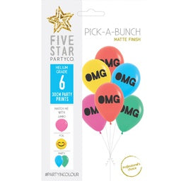 30cm Pick A Bunch OMG! pack of 6 #750055