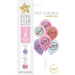 30cm Pick A Bunch BRIDAL Shower- assorted pack of 6 #750058