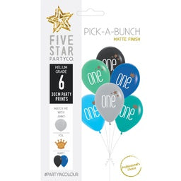 30cm Pick A Bunch ONE Crown & Stars- assorted pack of 6 #750059