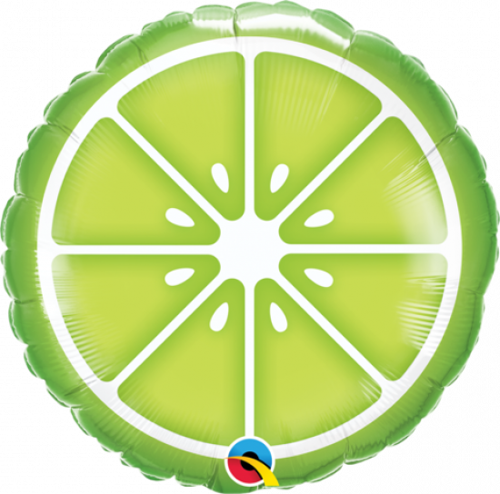 45cm Round Foil Sliced Lime #10405 - Each (Pkgd.)