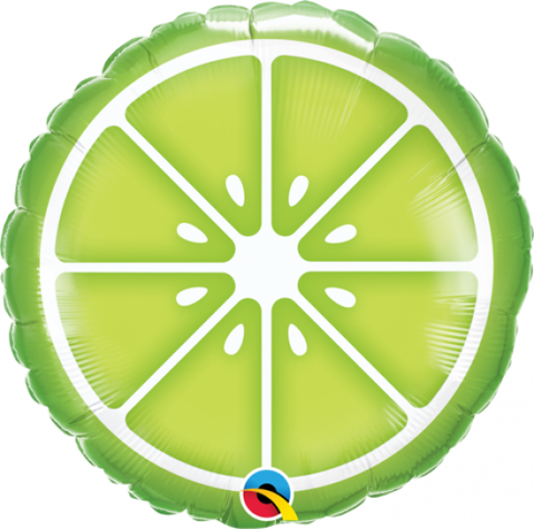 45cm Round Foil Sliced Lime #10405 - Each (Pkgd.)