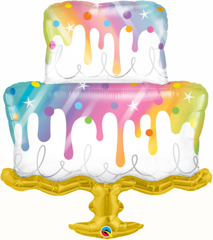 Shape Foil Birthday Drip Cake 98cm/39