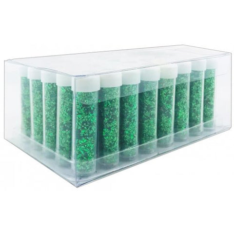 GLITTER Vials- pack of 40 GREEN #108005