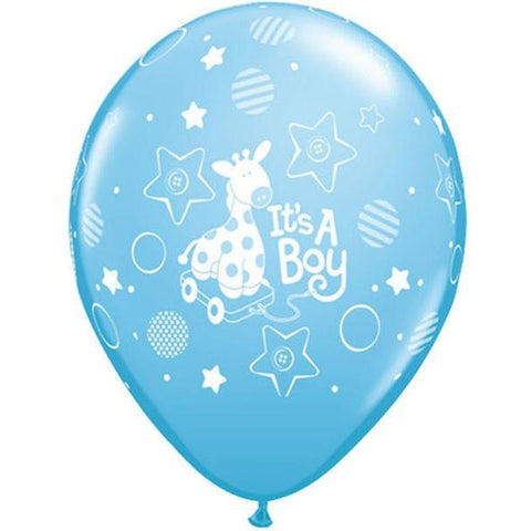 28cm Round Pale Blue It's A Boy Soft Giraffe #11762 - Pack of 50