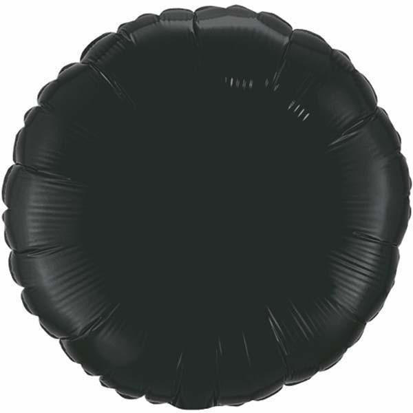 45cm Round Onyx Black Plain Foil #12907 - Each (Unpkgd.)