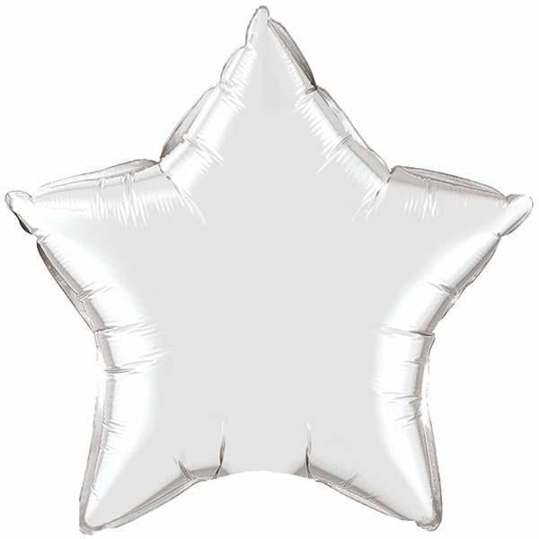 10cm Star Silver Plain Foil #14355 - Each (Unpkgd.)