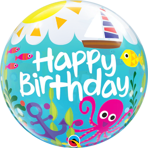 56cm Single Bubble Birthday Maritime Fun #15731 - Each (Pkgd.)