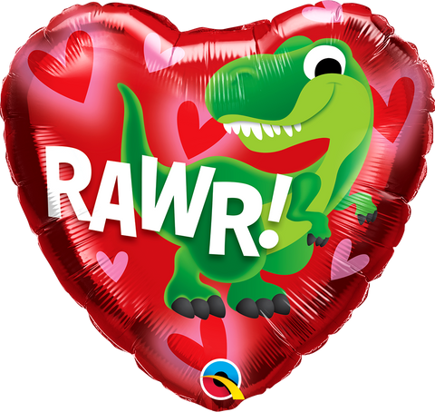 45cm Round Foil Dono-RAWR #16672 - Each (Pkgd.)