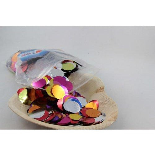 Confetti 2.3cm Metallic Assorted 250 grams #204621 - Resealable Bag