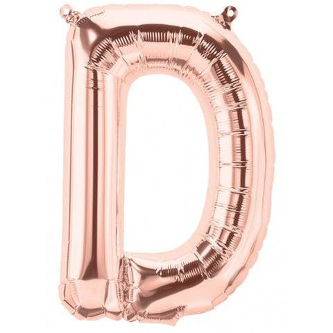 41cm Letter D Rose Gold - Air Fill - Northstar Foil Balloon #3001340 - Each (Pkgd.)