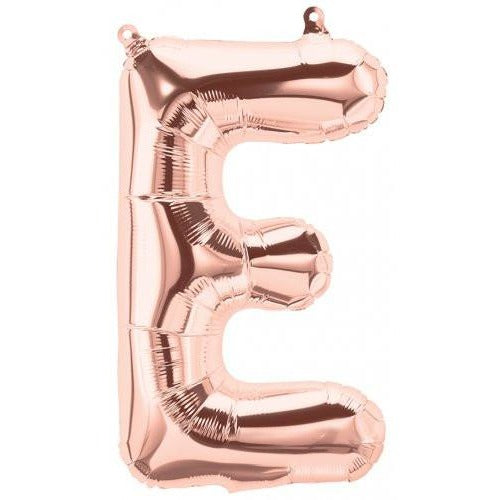 41cm Letter E Rose Gold - Air Fill - Northstar Foil Balloon #3001341 - Each (Pkgd.)