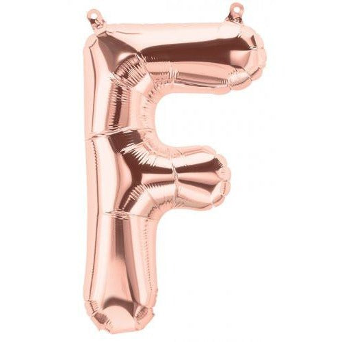 41cm Letter F Rose Gold - Air Fill - Northstar Foil Balloon #3001342 - Each (Pkgd.)