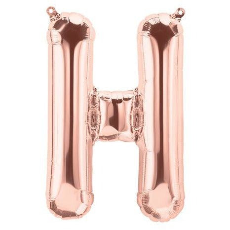 41cm Letter H Rose Gold - Air Fill - Northstar Foil Balloon #3001344 - Each (Pkgd.)