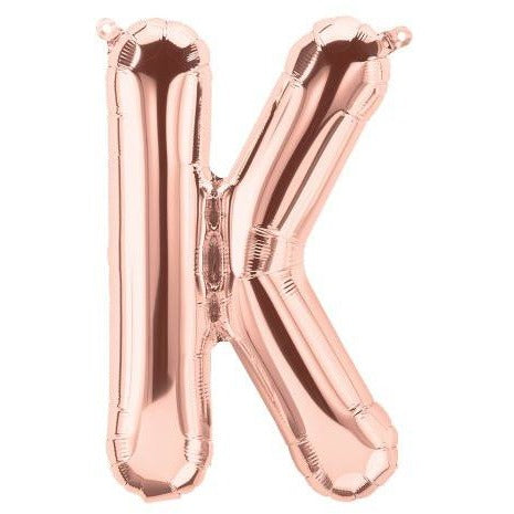 41cm Letter K Rose Gold - Air Fill - Northstar Foil Balloon #3001347 - Each (Pkgd.)