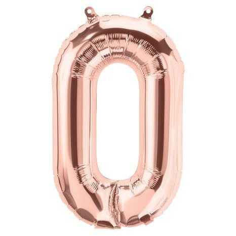 41cm Letter O Rose Gold - Air Fill - Northstar Foil Balloon #3001351 - Each (Pkgd.)