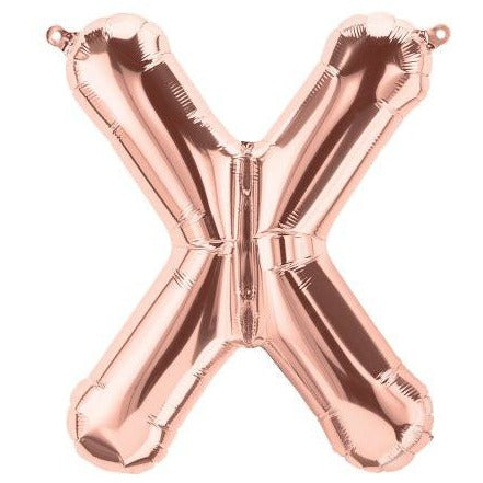 41cm Letter X Rose Gold - Air Fill - Northstar Foil Balloon #3001360 - Each (Pkgd.)