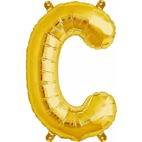 41cm Letter C Gold - Air Fill - Northstar Foil Balloon #3000569 - Each (Pkgd.)