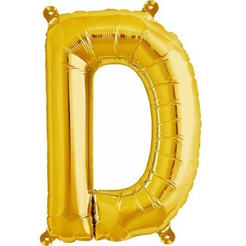 41cm Letter D Gold - Air Fill - Northstar Foil Balloon #3000570 - Each (Pkgd.)