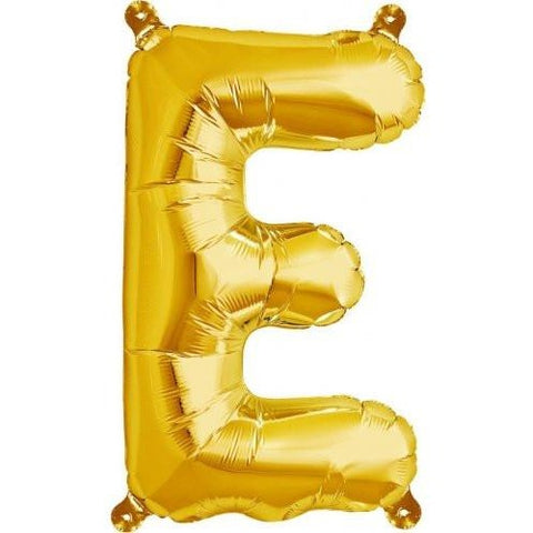 41cm Letter E Gold - Air Fill - Northstar Foil Balloon #3000571 - Each (Pkgd.)