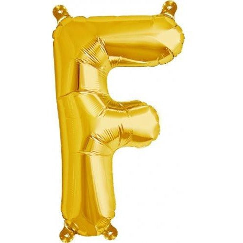 41cm Letter F Gold - Air Fill - Northstar Foil Balloon #3000572 - Each (Pkgd.)