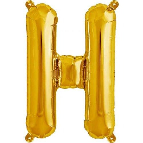 41cm Letter H Gold - Air Fill - Northstar Foil Balloon #3000574 - Each (Pkgd.)