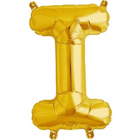 41cm Letter I Gold - Air Fill - Northstar Foil Balloon #3000575 - Each (Pkgd.)