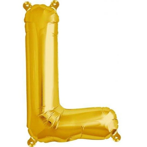 41cm Letter L Gold - Air Fill - Northstar Foil Balloon #3000578 - Each (Pkgd.)