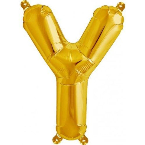 41cm Letter Y Gold - Air Fill - Northstar Foil Balloon #3000591 - Each (Pkgd.)