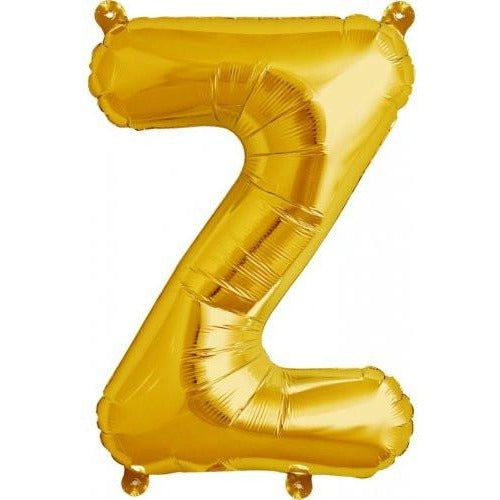 41cm Letter Z Gold - Air Fill - Northstar Foil Balloon #3000592 - Each (Pkgd.)