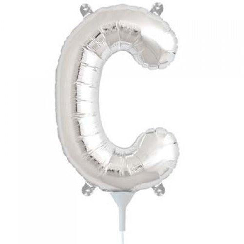 41cm Letter C Silver - Air Fill - Northstar Foil Balloon #3000481 - Each (Pkgd.)