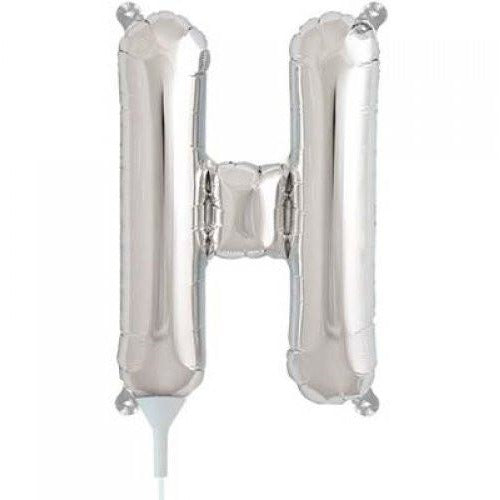 41cm Letter H Silver - Air Fill - Northstar Foil Balloon #3000486 - Each (Pkgd.)