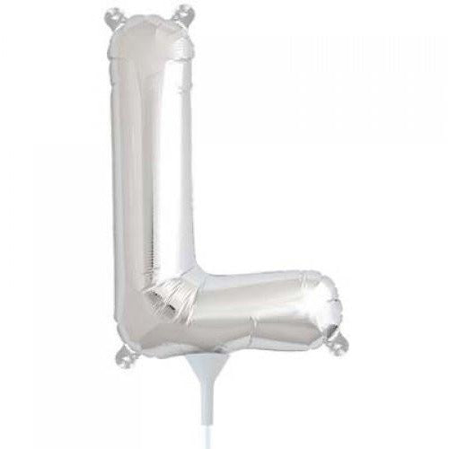 41cm Letter L Silver - Air Fill - Northstar Foil Balloon #3000490 - Each (Pkgd.)