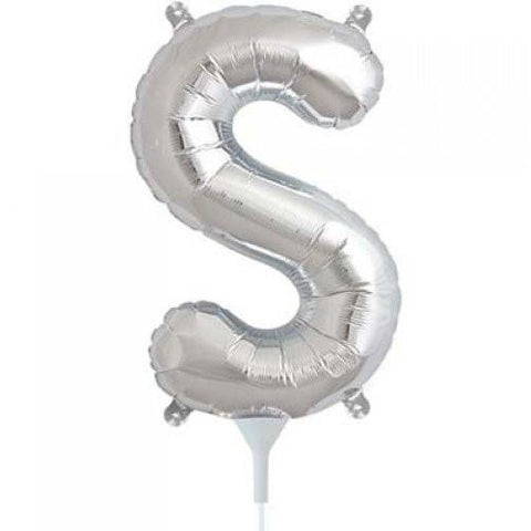 41cm Letter S Silver - Air Fill - Northstar Foil Balloon #3000497 - Each (Pkgd.)