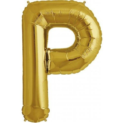 Northstar 86cm Letter Foil P Gold #3000263 - Each (Pkgd.)