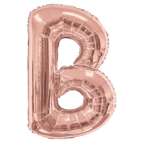 86cm Letter B Rose Gold Foil Balloon #59844 - Each (Pkgd.)